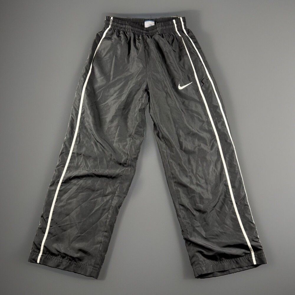 Nike Boys Pants S Small 8 Black N45 Core Woven Straight Leg Track Windbreaker
